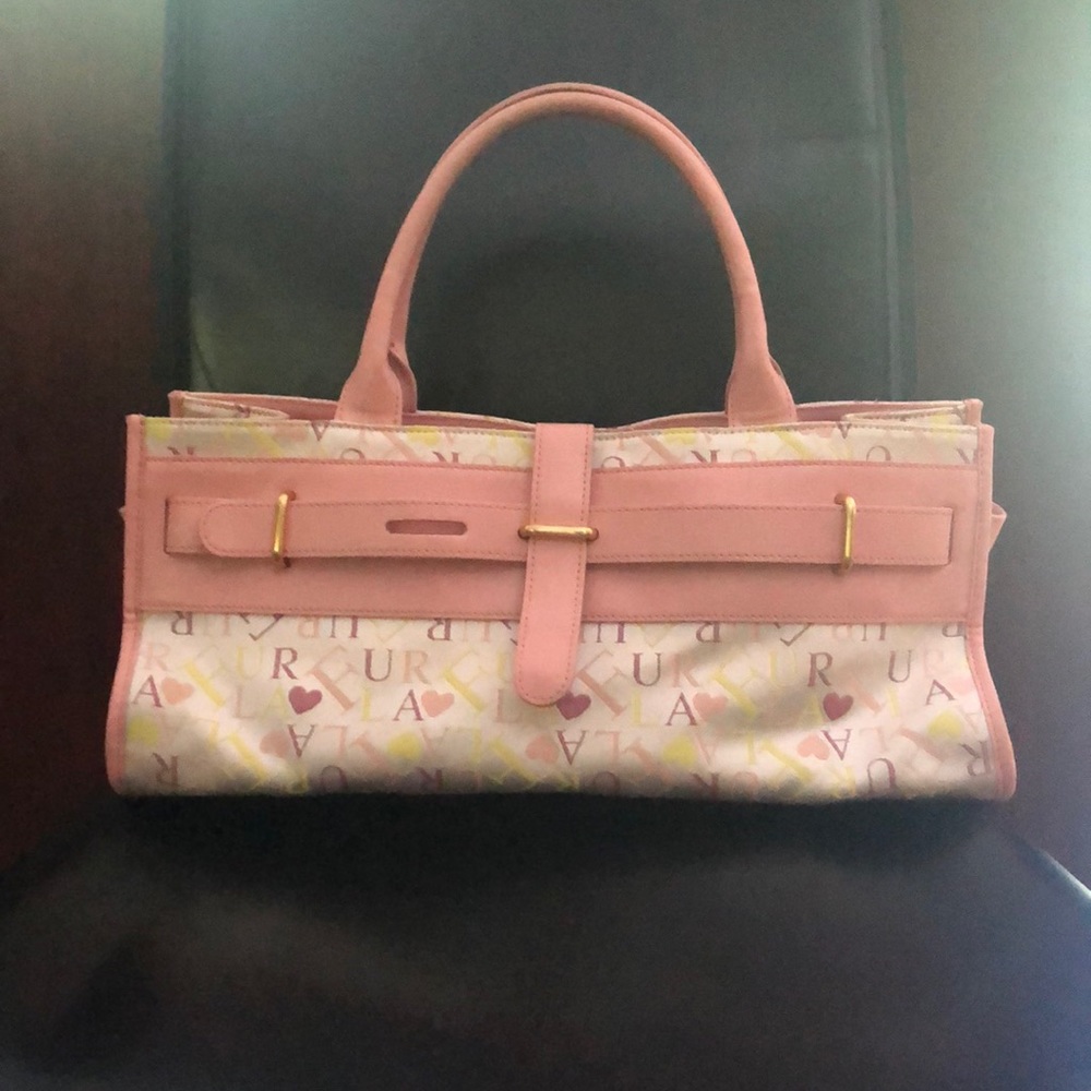 Furla baby pink logo shoulder bag